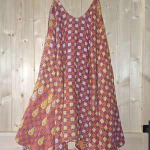 Colorful Checkered Women's Dress